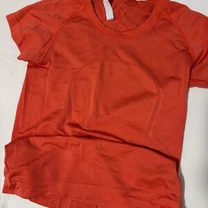 lululemon athletica Orange Swiftly tech Short Sleeve Tee
